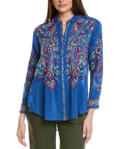 Johnny Was Cachemire Tunic In Blue