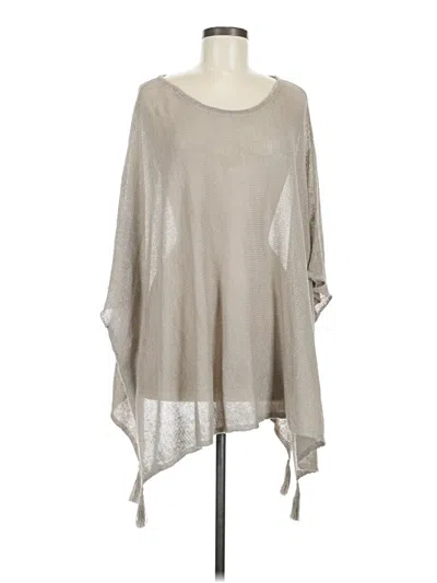 Pre-owned Johnny Was Calme Poncho In Silver