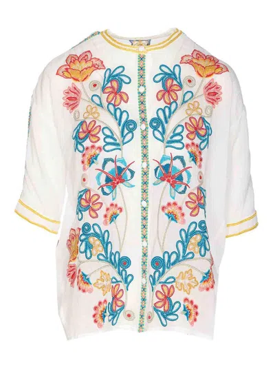 Johnny Was Patricia Shirt In White