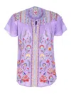 Johnny Was Bougainville Lafaret Blouse In Purple In Purple
