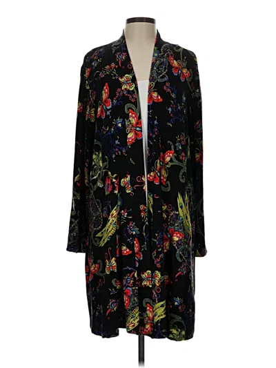 Pre-owned Johnny Was Cardigan Sweater In Black