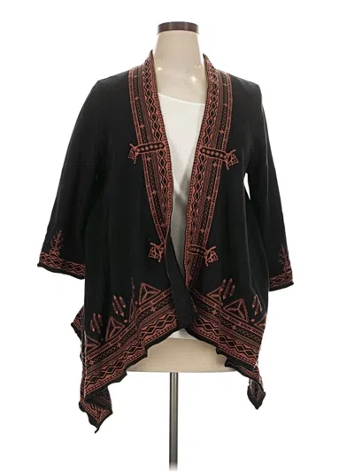 Pre-owned Johnny Was Cardigan Sweater In Black