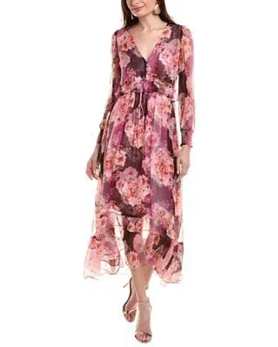 Pre-owned Johnny Was Carina Silk Maxi Dress Women's In Pink