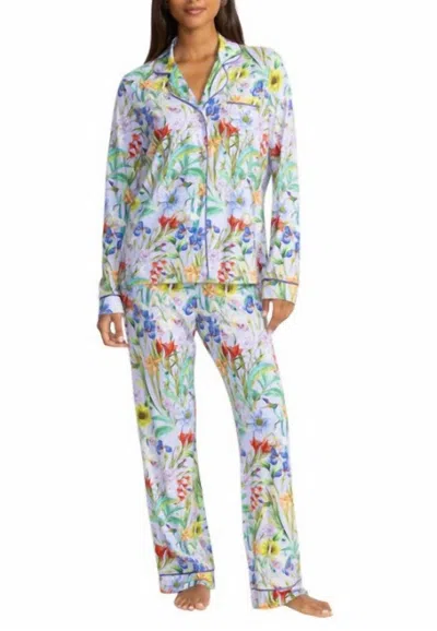 Johnny Was Carly Daphne Floral Pajama Pant In Purple In Multi