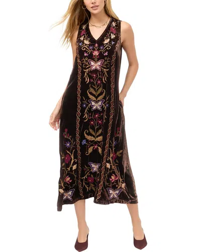 Johnny Was Carminia Silk-blend Tank Dress In Cho-chocolate