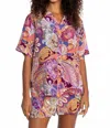 Johnny Was Carolyn Short Set In Sandalwood Pink In Multi