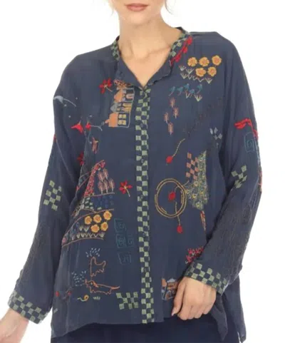 Johnny Was Cartagena Blouse In Blue-night