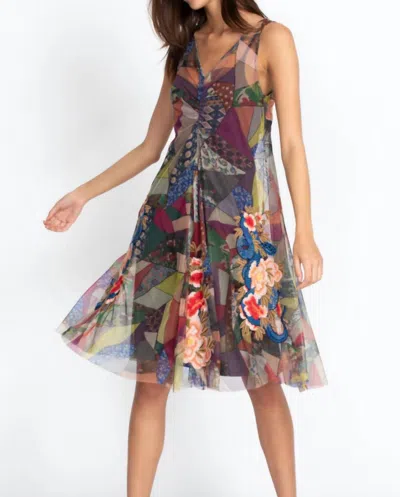 Johnny Was Cassia Mesh Dress In Multi