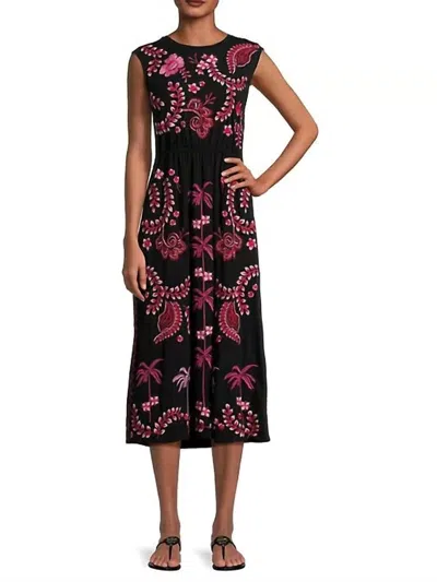 Johnny Was Cassia Tie Back Knit Dress In Black