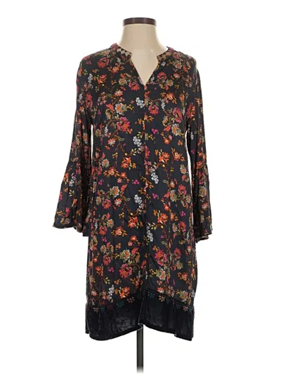 Pre-owned Johnny Was Casual Dress In Black