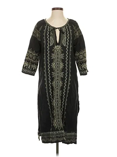 Pre-owned Johnny Was Casual Dress In Black