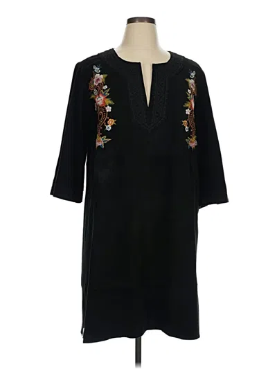Pre-owned Johnny Was Casual Dress In Black