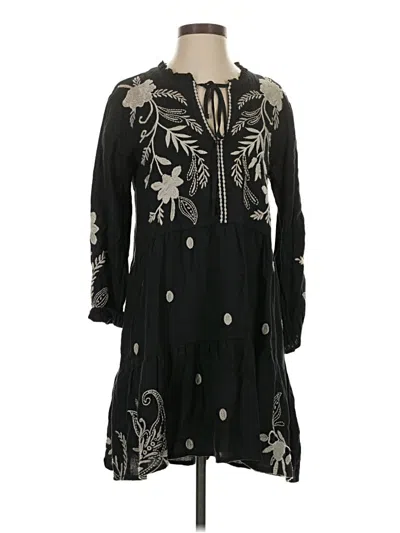 Pre-owned Johnny Was Casual Dress In Black