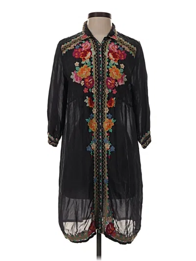 Pre-owned Johnny Was Casual Dress In Black
