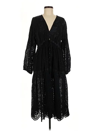 Pre-owned Johnny Was Casual Dress In Black