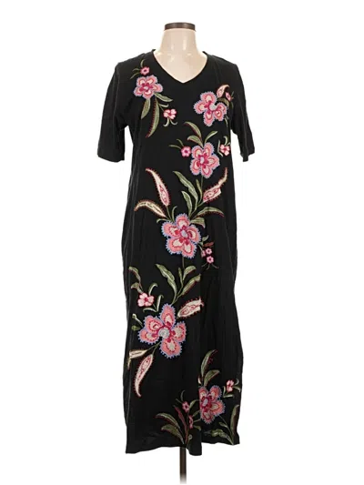 Pre-owned Johnny Was Casual Dress In Black