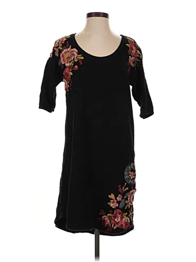 Pre-owned Johnny Was Casual Dress In Black