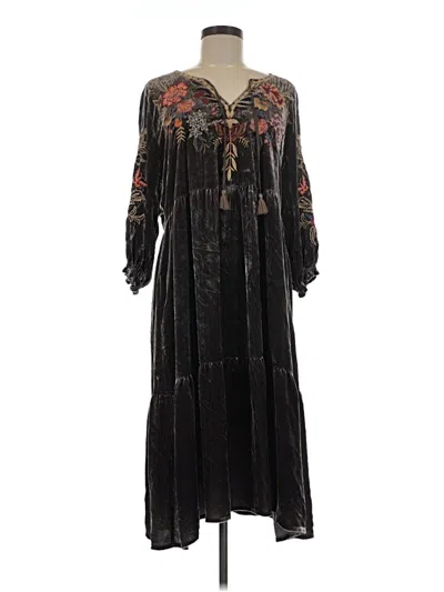 Pre-owned Johnny Was Casual Dress In Black