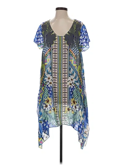 Pre-owned Johnny Was Casual Dress In Blue