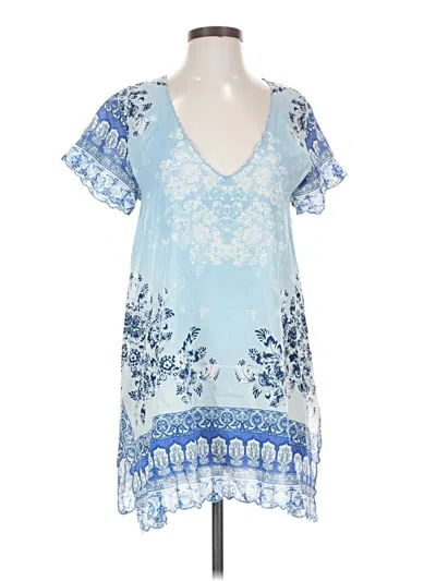 Pre-owned Johnny Was Casual Dress In Blue