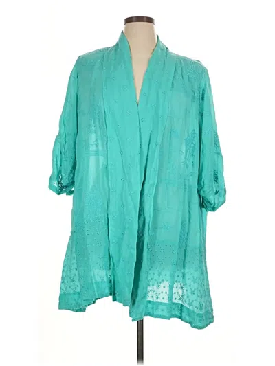 Pre-owned Johnny Was Casual Dress In Blue