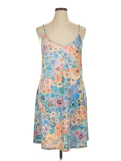 Pre-owned Johnny Was Casual Dress In Blue