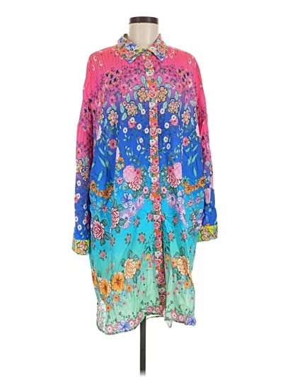 Pre-owned Johnny Was Casual Dress In Blue