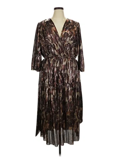 Pre-owned Johnny Was Casual Dress In Brown