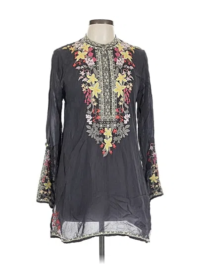 Pre-owned Johnny Was Casual Dress In Gray