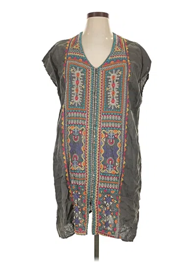 Pre-owned Johnny Was Casual Dress In Gray