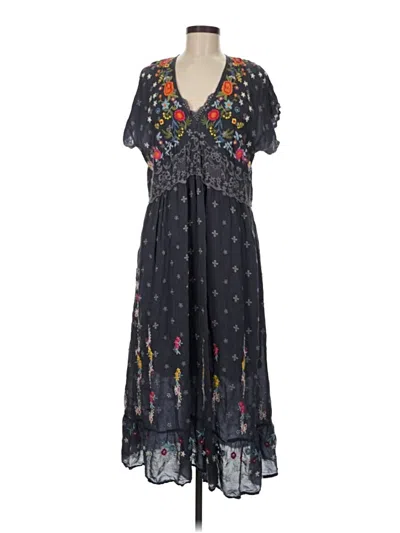 Pre-owned Johnny Was Casual Dress In Gray
