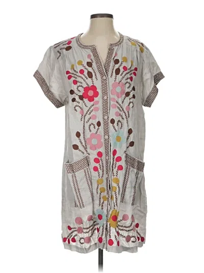 Pre-owned Johnny Was Casual Dress In Gray