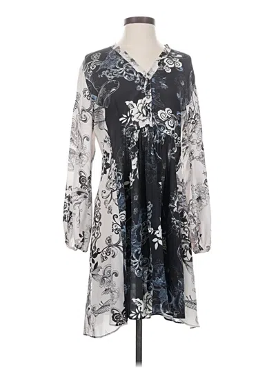 Pre-owned Johnny Was Casual Dress In Gray