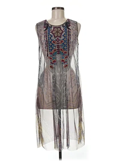 Pre-owned Johnny Was Casual Dress In Gray
