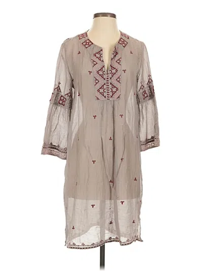Pre-owned Johnny Was Casual Dress In Gray