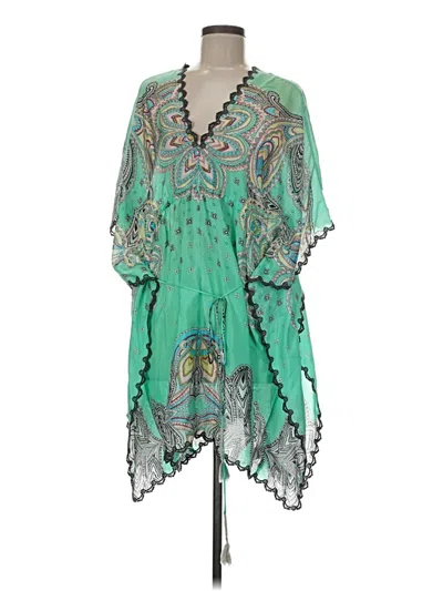 Pre-owned Johnny Was Casual Dress In Green