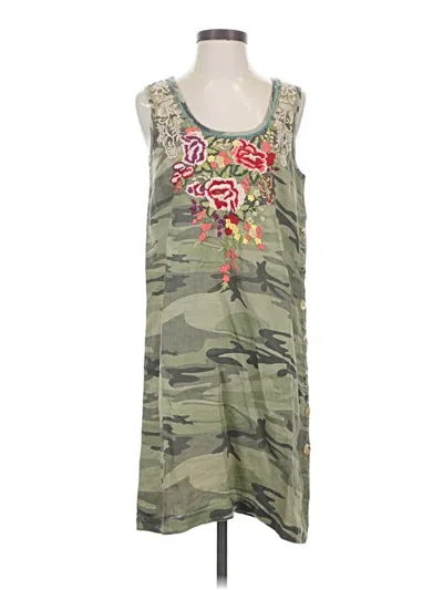 Pre-owned Johnny Was Casual Dress In Green