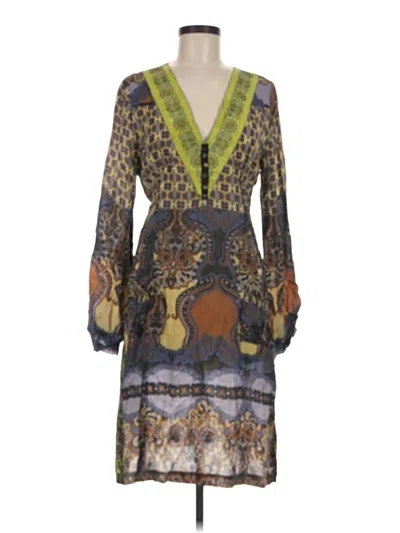 Pre-owned Johnny Was Casual Dress In Green