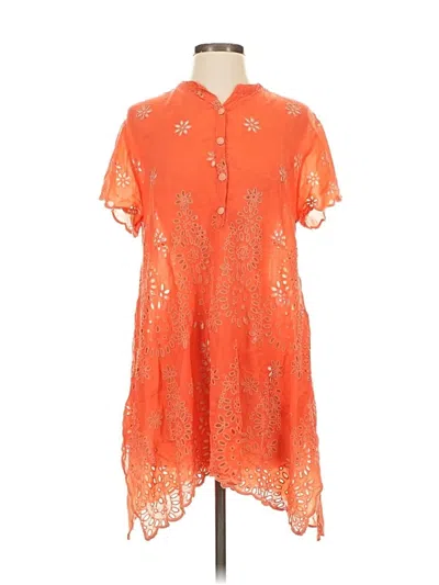 Pre-owned Johnny Was Casual Dress In Orange