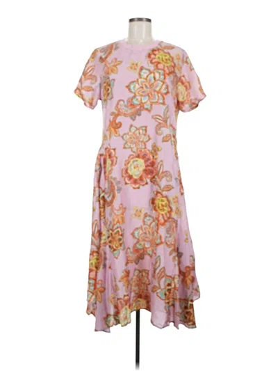 Pre-owned Johnny Was Casual Dress In Pink