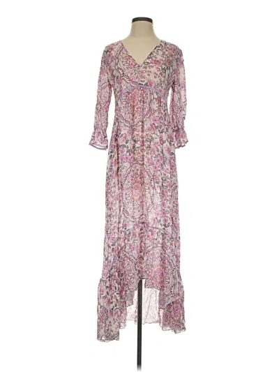 Pre-owned Johnny Was Casual Dress In Pink
