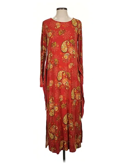 Pre-owned Johnny Was Casual Dress In Red