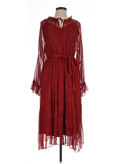 Pre-owned Johnny Was Casual Dress In Red