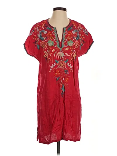 Pre-owned Johnny Was Casual Dress In Red