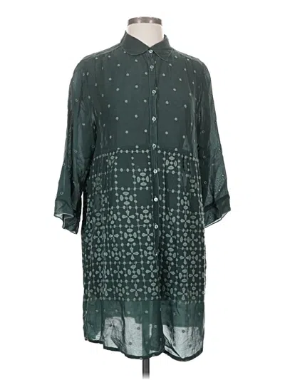 Pre-owned Johnny Was Casual Dress In Teal