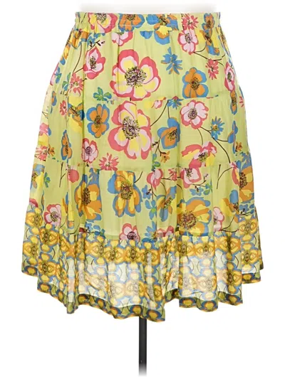 Pre-owned Johnny Was Casual Skirt In Yellow