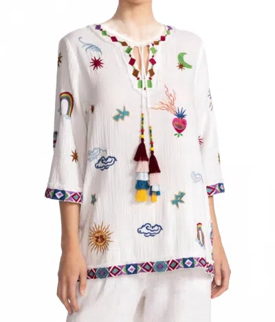 Johnny Was Catalya Tunic In White