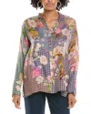 Johnny Was Cathron Mingle Silk Blouse In Purple