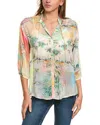 Johnny Was Cathryn Button-down Blouse In Raffia Print In Brown