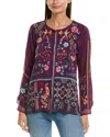 Johnny Was Primavera Catina Embroidered Blouse